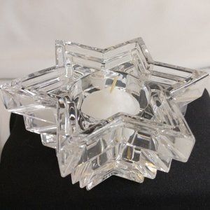 3D Star shape Candle Votive Lead Crystal  WMF Crystal made in Germany